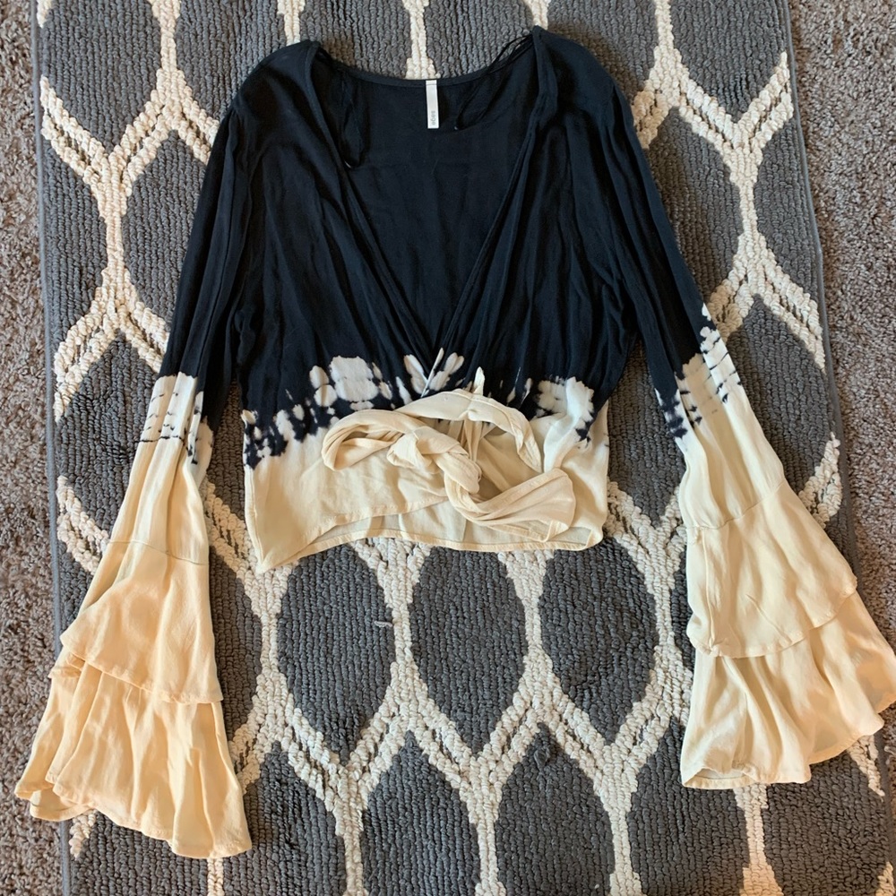 Tie dye wrap top